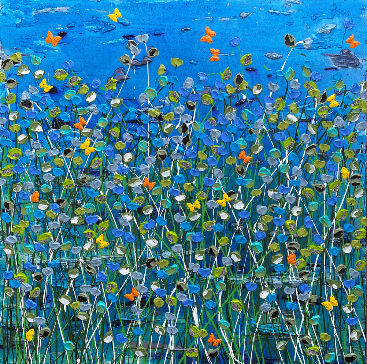418. REBECCA PIERCE Magic 122 x 122cm acrylic and ink on canvas - 5,600.00AUD