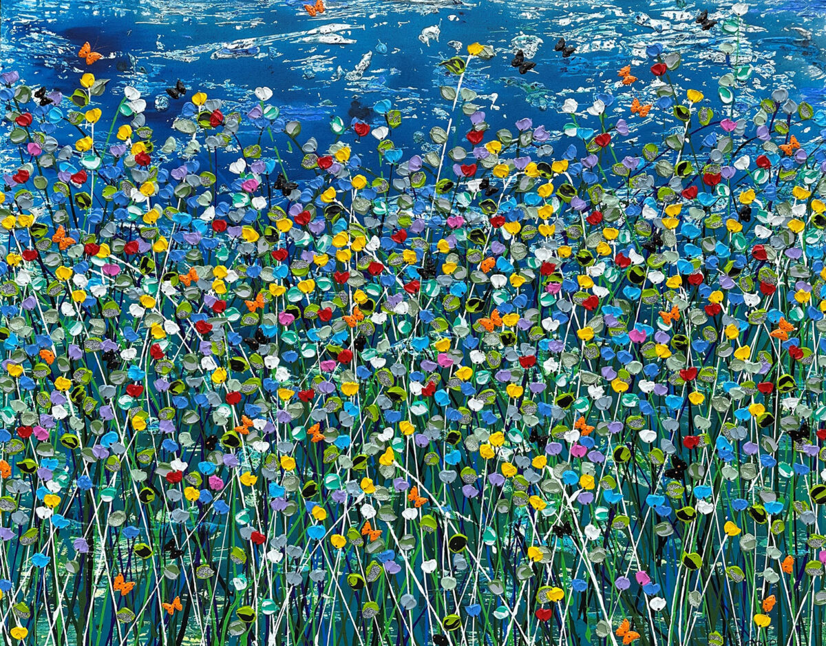 483. REBECCA PIERCE A VERY BIG DAYDREAM 150 x 190cm acrylic and ink on canvas 11500 AUD