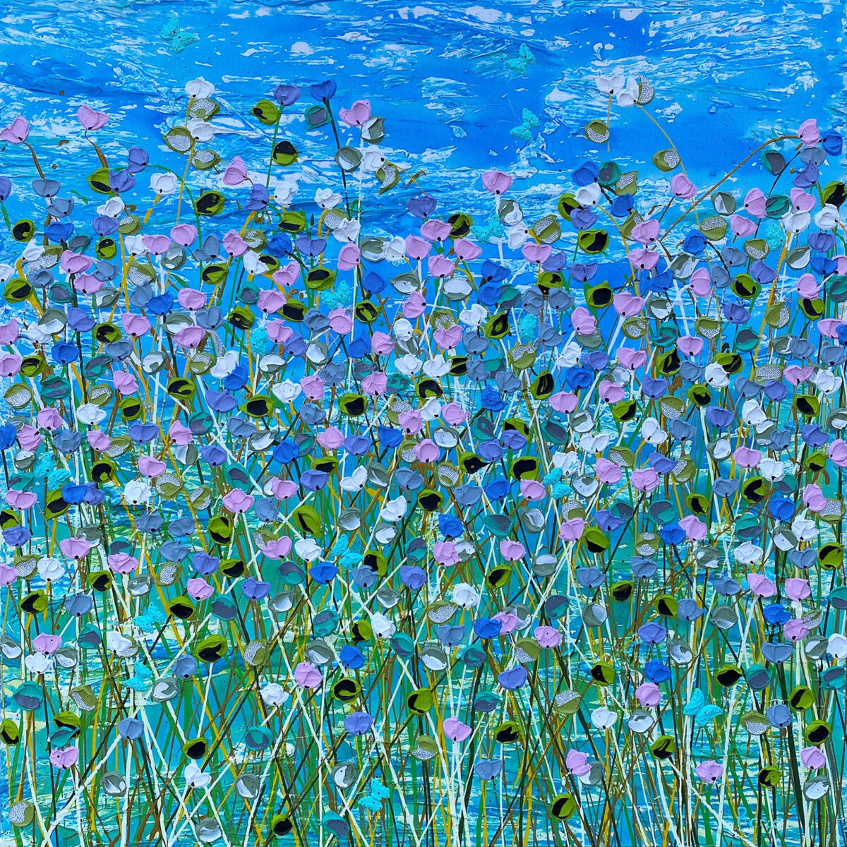 460. REBECCA PIERCE Daydreams Lace 122 x 122cm acrylic and ink on canvas - 5,900.00AUD