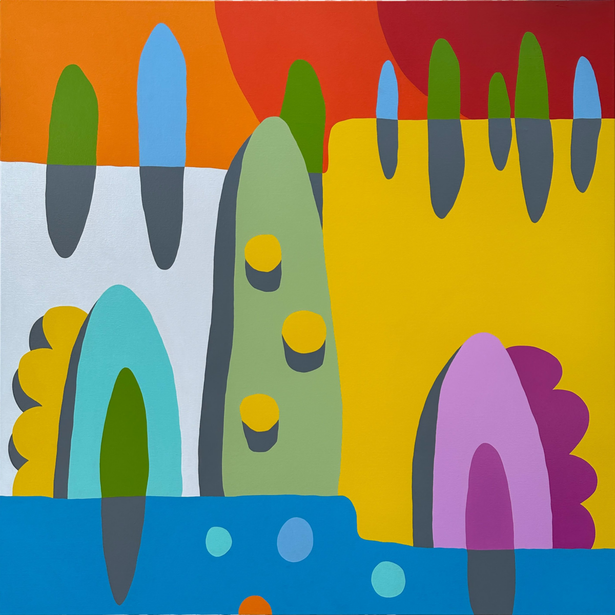 532. REBECCA PIERCE - THE SON IS SHINING SANS SHADOW - 122 x 122cm acrylic and varnish on canvas $ 5,500.00 copy