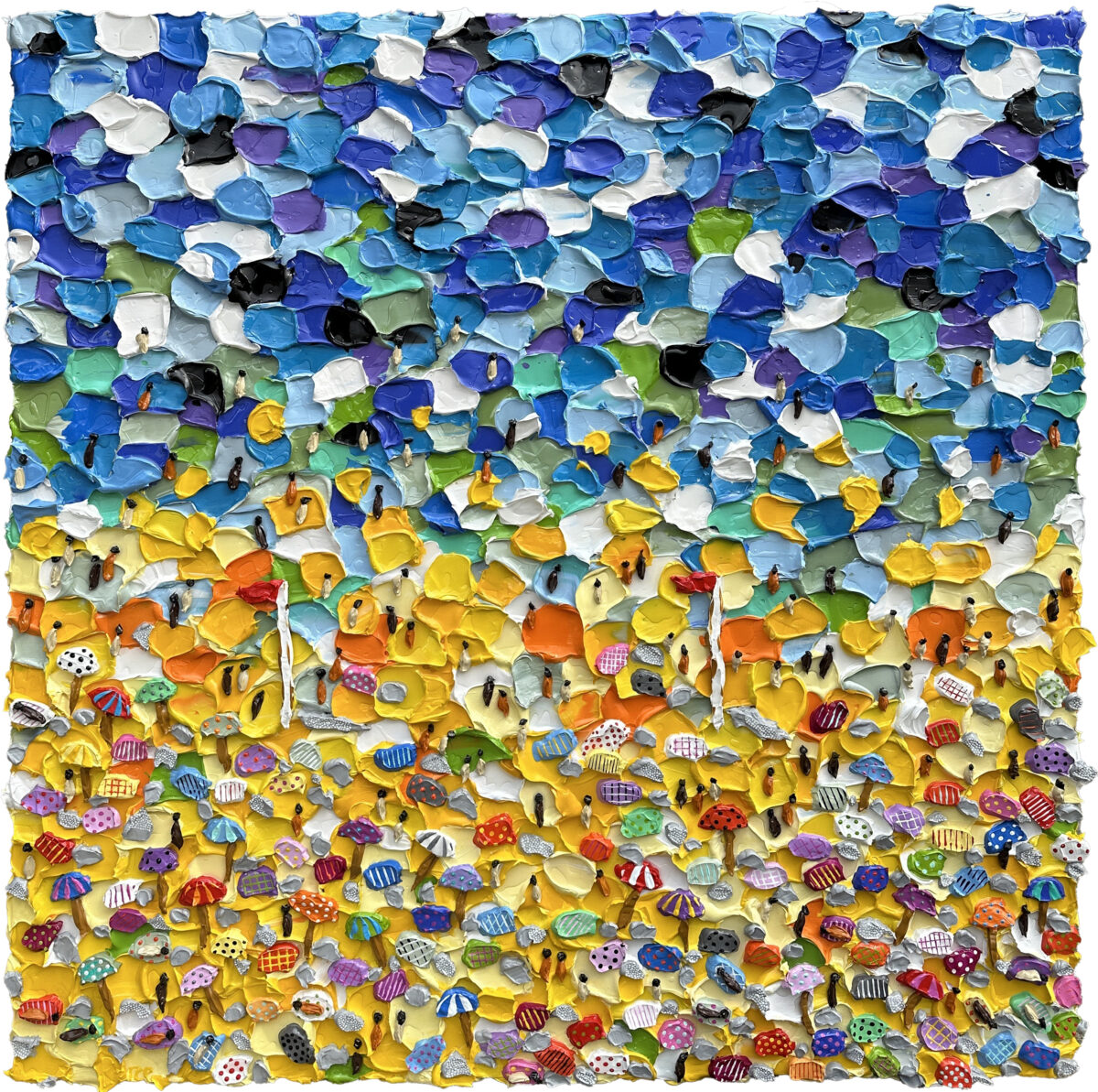 541. REBECCA PIERCE - GLISTENING acrylic impasto on canvas on board 123 x 122cm $ 8500