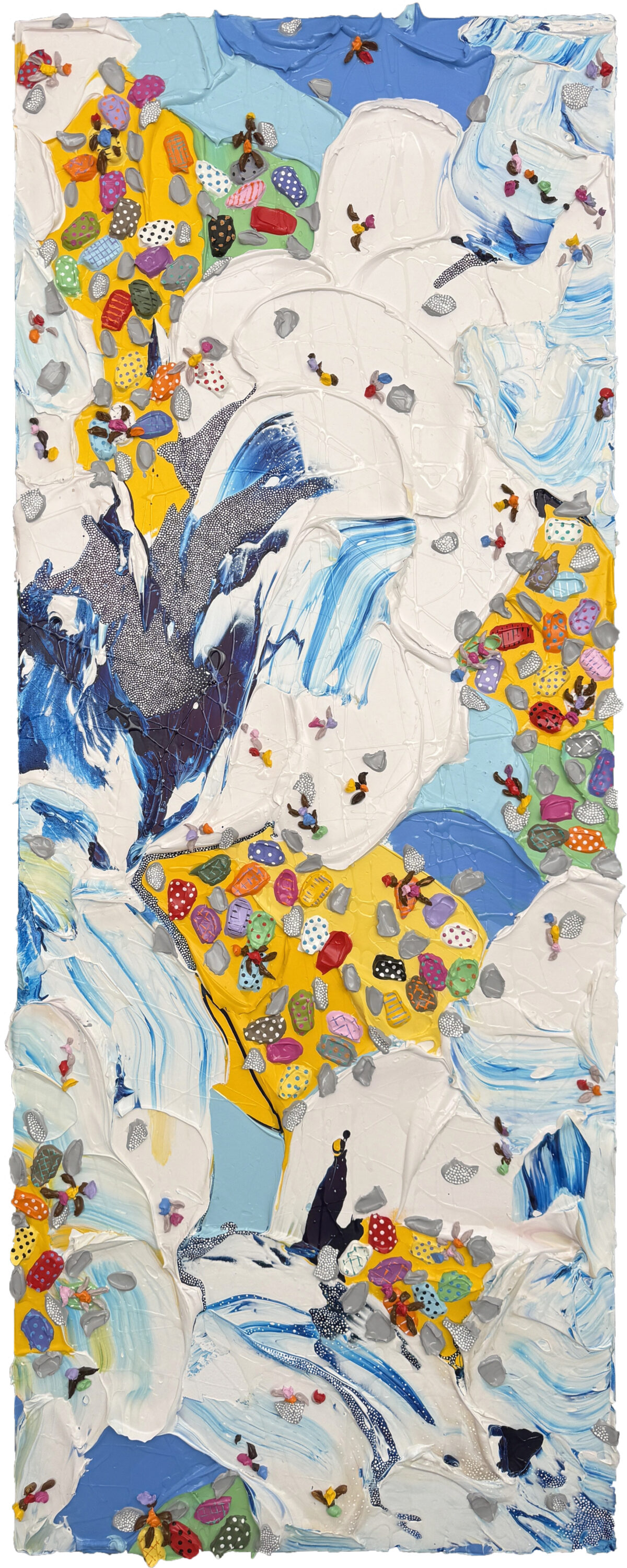 Beach Holiday 66 x 167cm acrylic impasto and resin on canvas on board $ 6,000