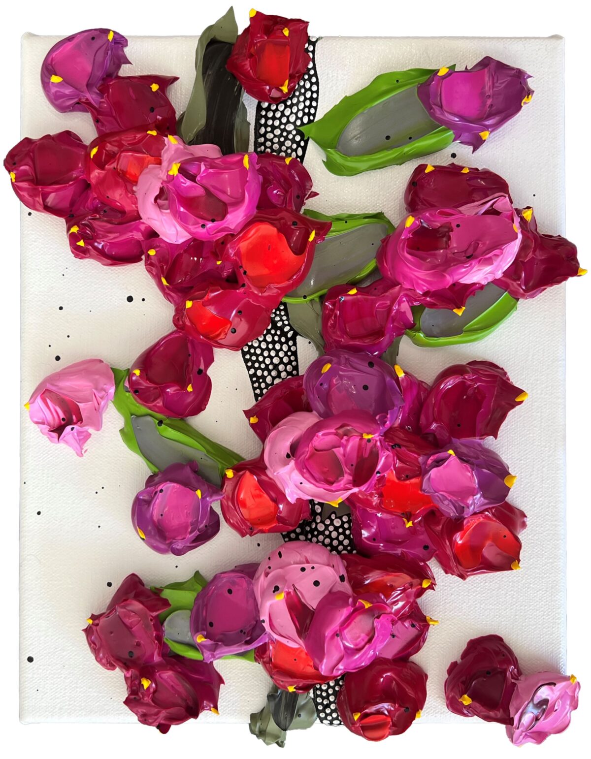 Island's Bougainvillea 3 26 x 21cm acrylic impasto on canvas $ 450.00