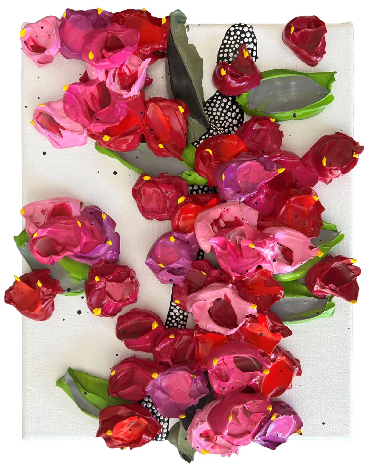 Island's Bougainvillea 4 26 x 21cm acrylic impasto on canvas $ 450.00