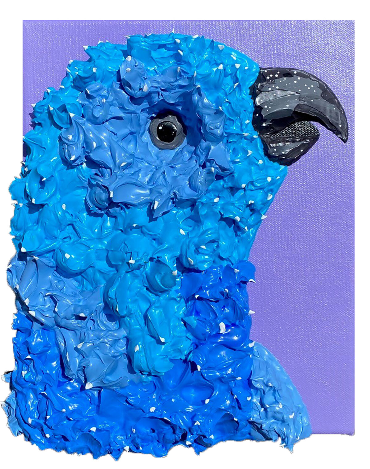 REBECCA PIERCE - Blueberry Special - 25 x 20cm - acrylic impasto on canvas $350.00