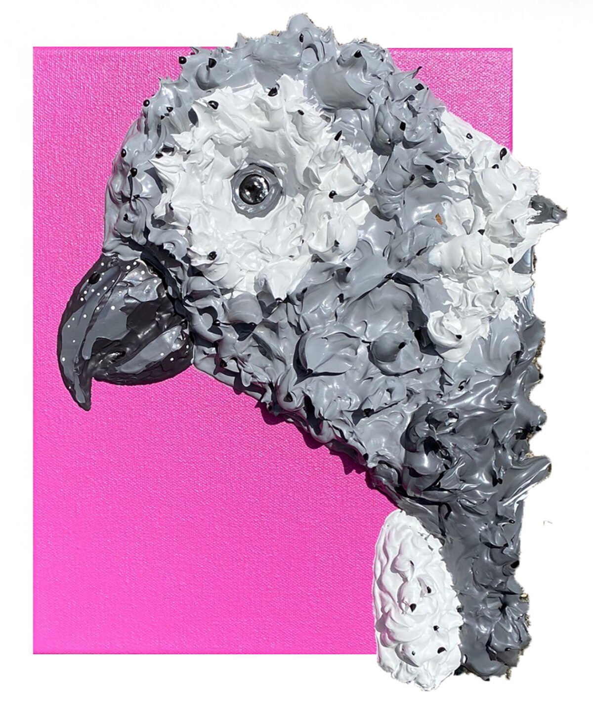 REBECCA PIERCE -Majore Michelle- 25 x 20cm - acrylic impasto on canvas $350.00