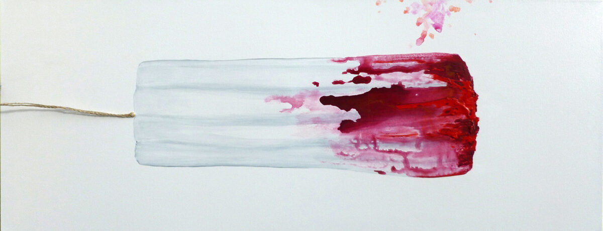 REBECCA PIERCE - THE BURNING BUSH PART 2 (Diptych), Mixed Media on Canvas, 183 x 71 cm
